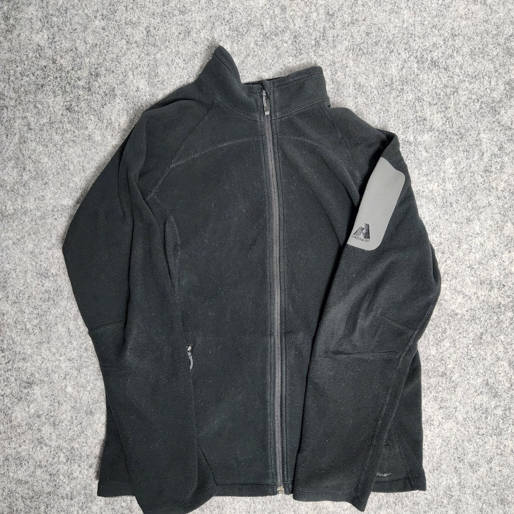 Eddie Bauer First Ascent Full Zip Polartec Fleece‎ Women XL Black Long Sleeve